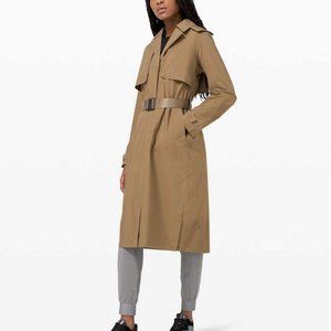 lululemon Always There Trench Coat in Frontier sz 10